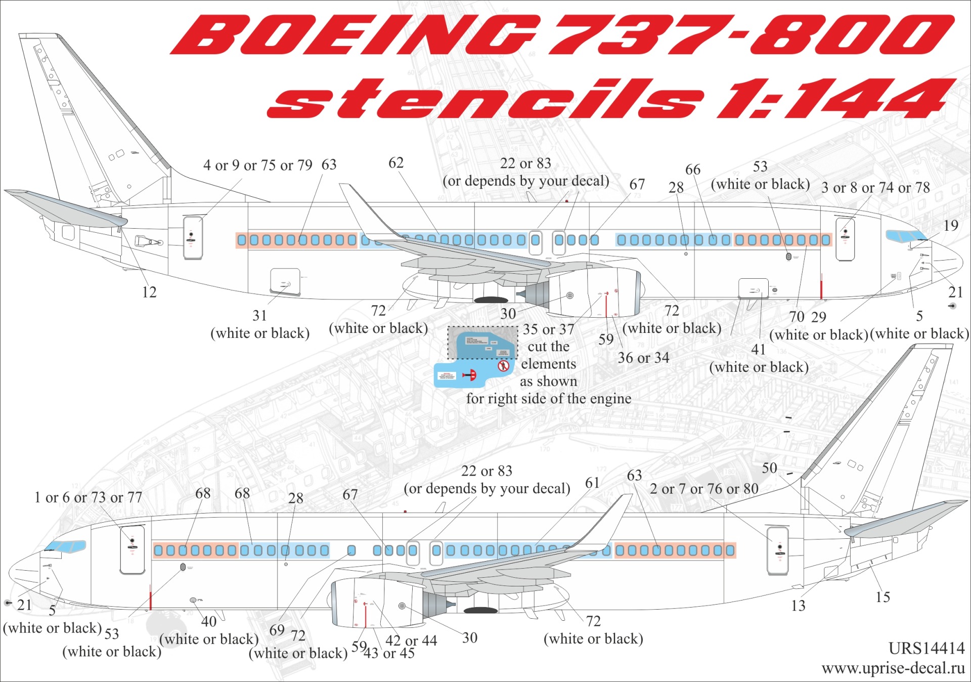 Боинг 737 800 чертеж